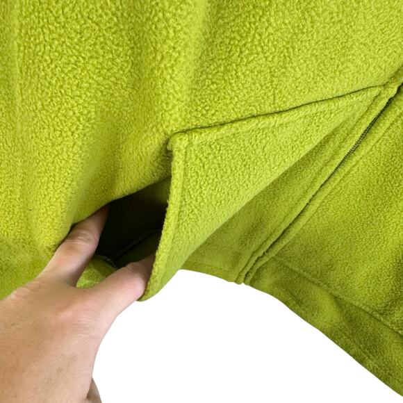 Fleet Boutique NWT Pea Green Vine Full Zip Mock Neck Fleece Jacket Size 2X - Picture 4 of 8